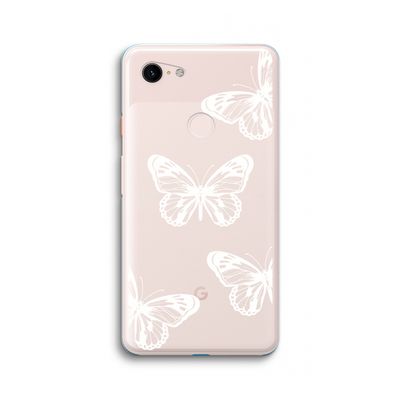 White butterfly: Google Pixel 3 XL Transparant Hoesje