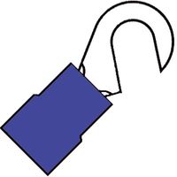 Geïsoleerde haakkabelschoen M4 voor draad 1,5-2,5 mm2 100 stuks klemko 100670