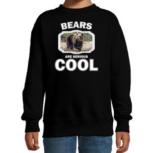 Sweater bears are serious cool zwart kinderen - beren/ bruine beer trui 14-15 jaar (170/176)  -