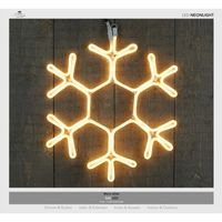 Anna Collection verlichte sneeuwvlok - 51 cm - warm wit   -