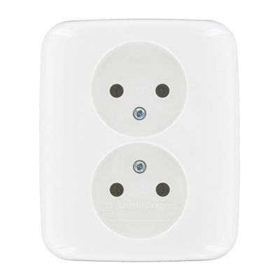 BJ SI Reflex wandcontactdoos 2-voudig wit