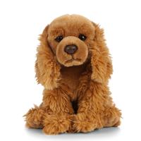 Pluche bruine Cocker Spaniel honden knuffel 20 cm speelgoed    - - thumbnail