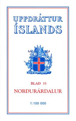 Wandelkaart - Topografische kaart 35 Atlaskort Nordurardalur | Ferdakort