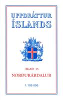 Wandelkaart - Topografische kaart 35 Atlaskort Nordurardalur | Ferdakort