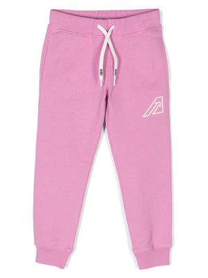 Autry Kids pantalon en coton à logo imprimé - Rose