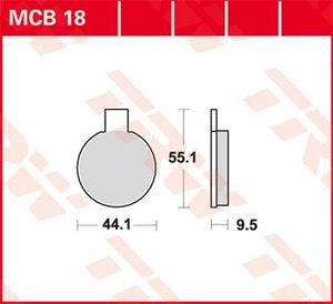 TRW Remblokken, en remschoenen voor de moto, MCB18 Allround organisch