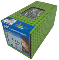 pgb-Europe PFS+ | Spaanplaatschroef PFS+ VZK-T Ø 6,0x80 Zn | 200 st - PFWVTG001006000803