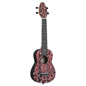 Ortega Keiki K2SS-RKC Soprano Size Ukulele Red Kaleidoscope sopraan ukelele set