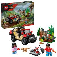 LEGO JURASSIC WORLD 76972 Ontsnappen in een terreinwagen aan een raptor - thumbnail