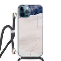 Stone White: iPhone 12 Pro Max Transparant Hoesje met koord