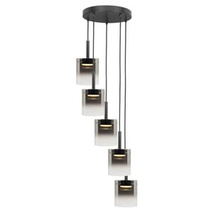 Hanglamp Salerno smoke 5 lichts