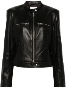 Gestuz veste OliviGZ en cuir - Noir