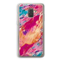 Pastel Echoes: Samsung Galaxy A8 (2018) Transparant Hoesje