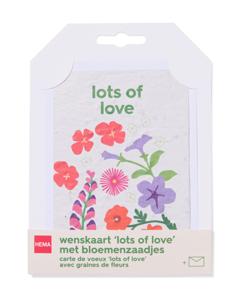 HEMA Wenskaart &apos;lots Of Love&apos; Met Bloemenzaadjes