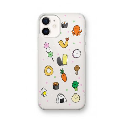 Happy bento friends: iPhone 12 Transparant Hoesje
