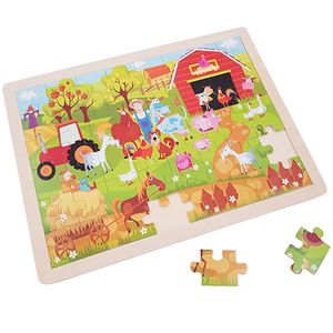 Playwood houten legpuzzel boerderij