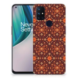 OnePlus Nord N10 5G TPU bumper Batik Brown