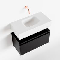 Toiletmeubel Mondiaz Andor | 60 cm | Meubelkleur Urban | Lex vrijhangend wastafel Talc Midden | Zonder kraangat