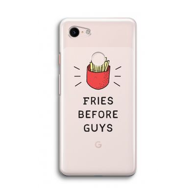 Fries before guys: Google Pixel 3 Transparant Hoesje