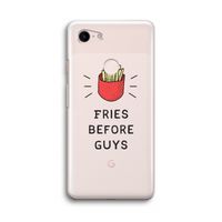Fries before guys: Google Pixel 3 Transparant Hoesje