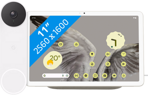 Google Pixel Tablet 128GB Wifi Creme en Dock met Speaker + Nest Doorbell Battery