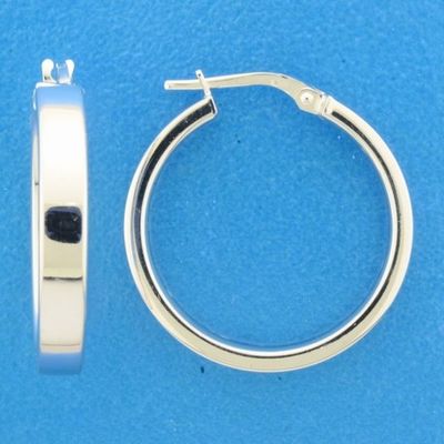 TFT Oorringen Zilver Gerhodineerd Glanzend 4 mm x 23 mm