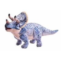 Wild Republic dinosaurus knuffel - Triceratops - blauw - 60 cm - pluche - dino knuffels