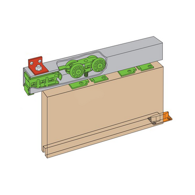 Henderson Husky - 2 meter staal - compleet schuifdeursysteem - H100E/20 - max 100 kg Henderson Husky - 2 meter staal - compleet schuifdeursysteem - H100E/20 - max 100 kg
