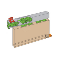 Henderson Husky - 2 meter staal - compleet schuifdeursysteem - H100E/20 - max 100 kg - thumbnail