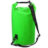 Outdoor waterdichte dubbele schoudertas droge zak PVC vat tas capaciteit: 20L (groen)
