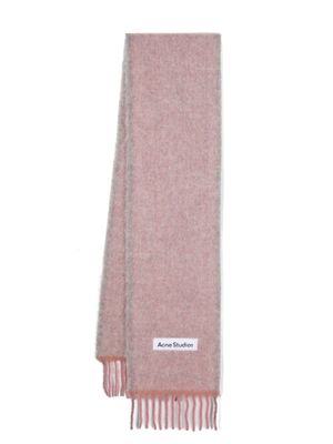 Acne Studios écharpe en mohair mélangé à franges - Rose