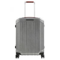 Piquadro PQ Light Frame Ultra Slim Spinner 55 Grey With Tobacco Leather - thumbnail
