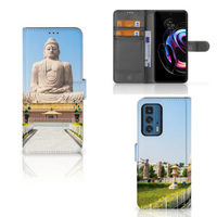 Motorola Edge 20 Pro Flip Cover Boeddha - thumbnail