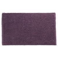Differnz Popcorn badmat 100% katoen - geschikt voor vloerverwarming - 50 x 80 cm - violet