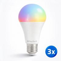 Slimme wifi lamp 9 watt - E27 fitting - RGBWW Multicolor en Wit - 3-pack