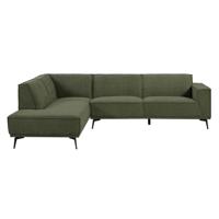 Tower Living 2,5-zits Hoekbank 'Leeds' Links, kleur Bottle Green