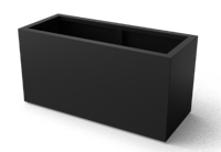 Artus rechthoekige Aluminium plantenbakken Lengte: 1200 Breedte: 300 Hoogte: 800 - Geroba