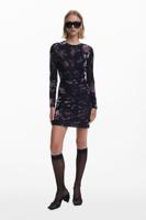 Mini jurk met plooien - RED - XS