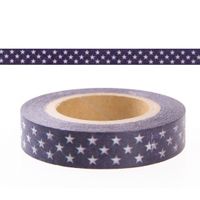 Hobby washi tape blauw met sterren