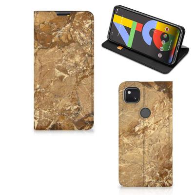 Google Pixel 4a | Standcase | Marmer Creme
