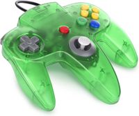 Nintendo 64 Controller Groen Transparant (Teknogame) - thumbnail