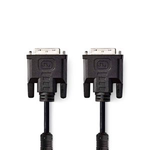Nedis DVI-Kabel | DVI-I 24+5-Pin Male | DVI-I 24+5-Pin Male | 2 m | 1 stuks - CCGP32050BK20 CCGP32050BK20