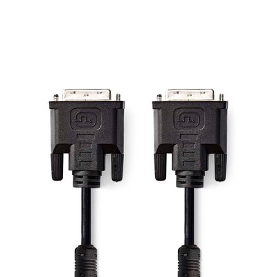 Nedis DVI-Kabel | DVI-I 24+5-Pin Male | DVI-I 24+5-Pin Male | 2 m | 1 stuks - CCGP32050BK20 CCGP32050BK20