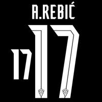 A.Rebić 17 (Officiële Kroatië Away Bedrukking 2020-2021)