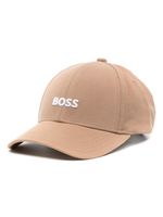 BOSS casquette en coton à logo brodé - Marron