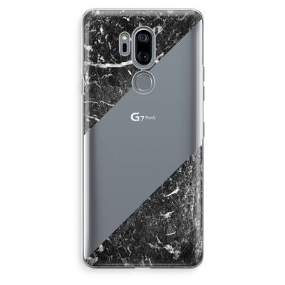 Zwart marmer: LG G7 Thinq Transparant Hoesje