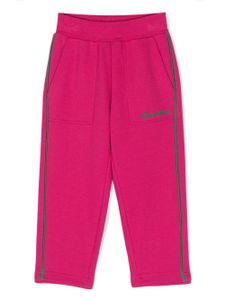 Monnalisa pantalon de jogging à logo brodé - Rose