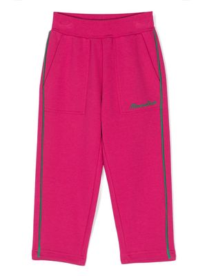 Monnalisa pantalon de jogging à logo brodé - Rose