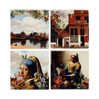 HEINEN - Delfts Blauw - Onderzetters Vermeer Set/4