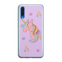 Roze eenhoorn: Samsung Galaxy A50 Transparant Hoesje
